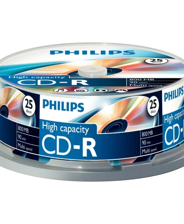 Philips CR8D8NB25 Εγγράψιμα CD-R 40x 800MB Cake Box 25τμχ CR8D8NB25/00