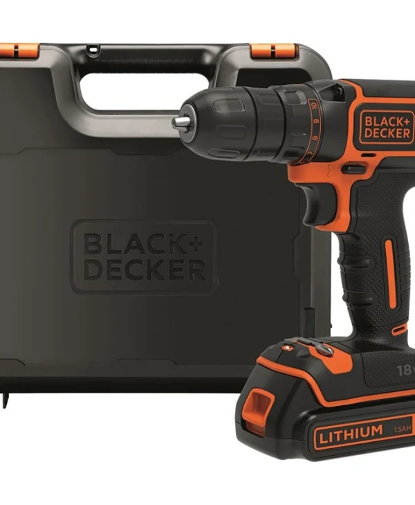 Black & Decker Κρουστικό Δραπανοκατσάβιδο Μπαταρίας 18V 1x1.5Ah BDCHD18K-QW