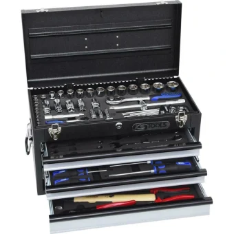 Ks Tools ChromePlus Universal Εργαλειοφόρος με 3 Συρτάρια και 99 Εργαλεία 918.0200