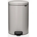 Brabantia Newicon Κάδος Απορριμμάτων Πλαστικός με Πεντάλ Γκρι 20lt 254406