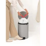 Brabantia Newicon Κάδος Απορριμμάτων Πλαστικός με Πεντάλ Γκρι 20lt 254406 - Image 3