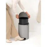 Brabantia Newicon Κάδος Απορριμμάτων Πλαστικός με Πεντάλ Γκρι 20lt 254406 - Image 4