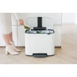 Brabantia Bo Κάδος Ανακύκλωσης με Πεντάλ Λευκός 34lt 121142 - Image 8