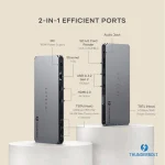 Satechi Thunderbolt 4 Docking Station με PD Ethernet και σύνδεση 2 Οθονών Γκρι (ST-DT4MDM-EU-EU) - Image 3