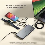 Satechi Thunderbolt 4 Docking Station με PD Ethernet και σύνδεση 2 Οθονών Γκρι (ST-DT4MDM-EU-EU) - Image 7