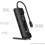 Satechi Hybrid USB-C Docking Station με HDMI 4K PD Μαύρο ST-UCHSEK - Image 4