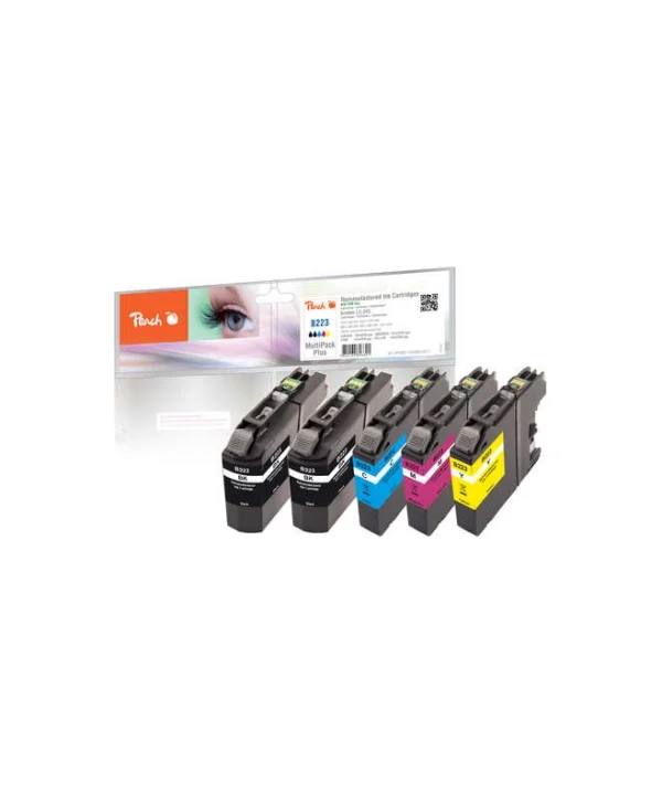Peach Πακέτο Συμβατών Μελανιών Εκτυπωτή InkJet Brother B223 Πολλαπλό (Color) / Μαύρο PI500-135