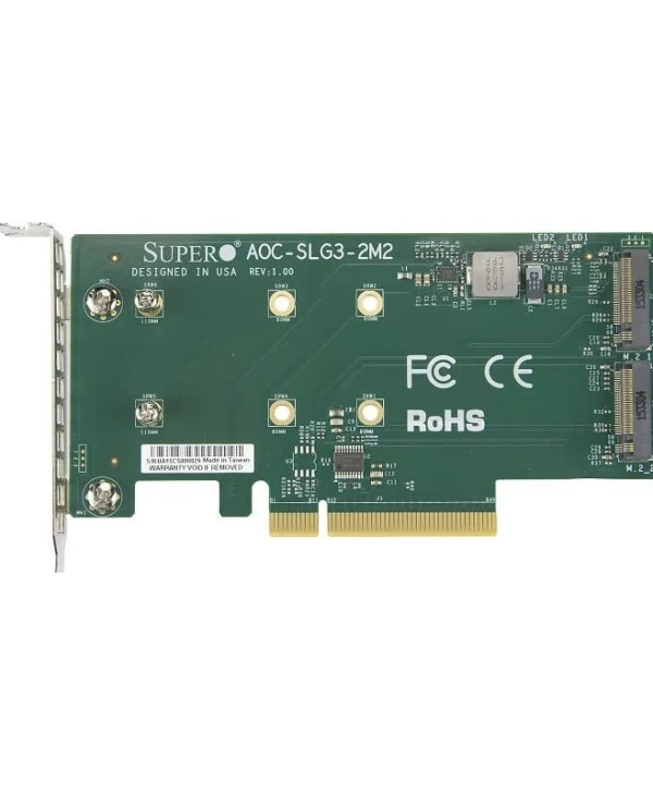 Supermicro Κάρτα PCIe σε θύρα M.2 AOC-SLG3-2M2-O