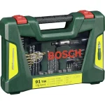 Bosch V-Line Σετ 91 Τρυπάνια Τιτανίου με Κυλινδρικό Στέλεχος για Μέταλλο και Ξύλο 2607017195