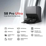 Roborock S8 Pro Ultra Σκούπα Ρομπότ με Χαρτογράφηση Laser & Απορρόφηση 6000Pa Μαύρη S8PU52-00 - Image 2