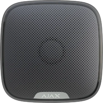 Ajax Systems Street Siren Ασύρματη Σειρήνα Συναγερμού Μπαταρίας Εξωτερικού Χώρου 113dB 20x20εκ. Black 38179
