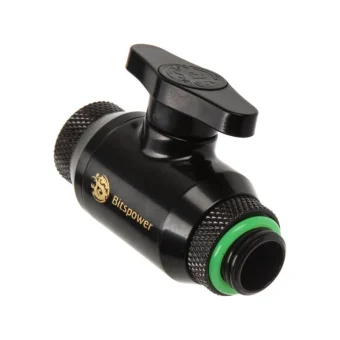 Bitspower Stopcock 1X G1/4 IG - 1X G1/4 AG Rotating Fittings Μαύρο BP-MVVRGIG14-MBKBK