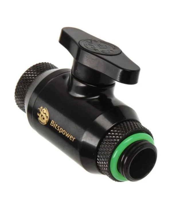 Bitspower Stopcock 1X G1/4 IG - 1X G1/4 AG Rotating Fittings Μαύρο BP-MVVRGIG14-MBKBK