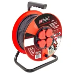 AWTools Μπαλαντέζα Καρούλι 4 Θέσεων με Καλώδιο 25m Διατομή 3 x 1.5mm² και Γείωση Στεγανή AW70226