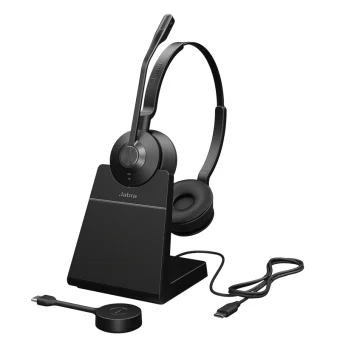 Jabra Engage 55 Stereo VOIP Headset USB-C UC with Charging Stand for Unified Communications (9559-435-111)