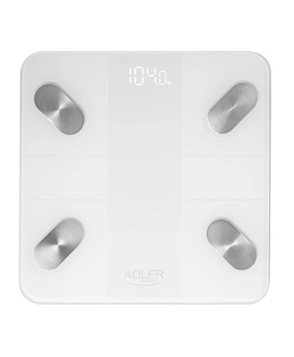 Adler Smart Ζυγαριά 180kg με Bluetooth Λευκή AD 8186 AD 8186w