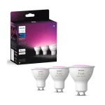 Philips Smart Λάμπες LED 4.2W για Ντουί GU10 RGBW 400lm Dimmable 3τμχ 929003666503