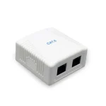 Cablexpert Διπλή Εξωτερική Πρίζα Δικτύου RJ45 Τύπου Cat6 σε Λευκό Χρώμα NCAC-2U6-01