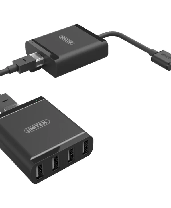 Unitek RJ45 Hub 4 Θυρών USB 2.0 με σύνδεση USB-A / Ethernet Y-2516