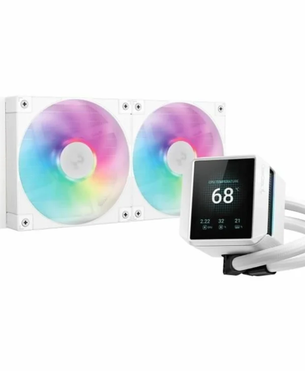 Deepcool MYSTIQUE 240 WH Υδρόψυξη AIO CPU με 2 Ανεμιστήρες 120mm και ARGB Φωτισμό Λευκή R-LX240-WHDSNMCP-G-1