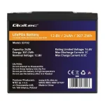 Qoltec Μπαταρία Φωτοβολταϊκών Λιθίου 12.8V 24Ah 53702 - Image 2