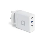 Dicota Φορτιστής Χωρίς Καλώδιο GaN με Θύρα USB-A και 2 Θύρες USB-C 100W Power Delivery / Quick Charge 4+ Λευκός (D31983)