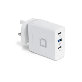 Dicota Φορτιστής Χωρίς Καλώδιο GaN με Θύρα USB-A και 2 Θύρες USB-C 100W Power Delivery / Quick Charge 4+ Λευκός (D31983)