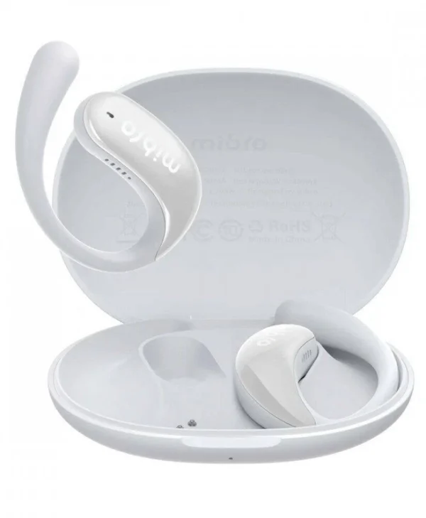 Mibro Open Ear Bluetooth Handsfree Ακουστικά με Αντοχή στον Ιδρώτα και Θήκη Φόρτισης Λευκά MIBAC_OE/WE