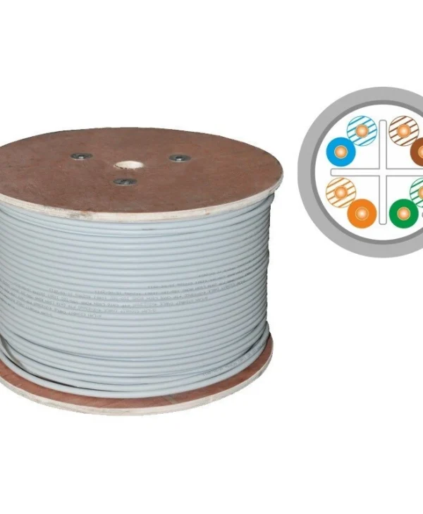 Q-Lantec U/UTP Cat.6 (Gigabit) Καλώδιο Δικτύου Ethernet 305m Γκρι KIF6PVC305Q