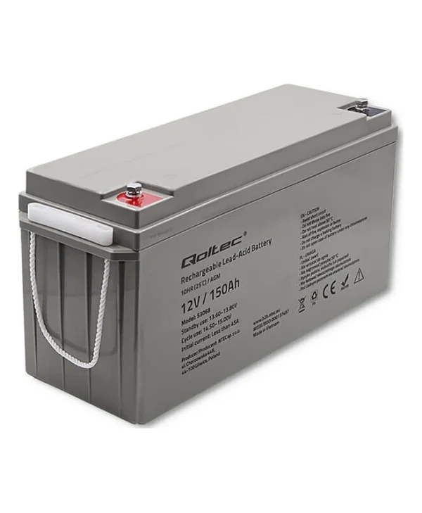 Qoltec AGM Μπαταρία UPS με Χωρητικότητα 150Ah και Τάση 12V 53068