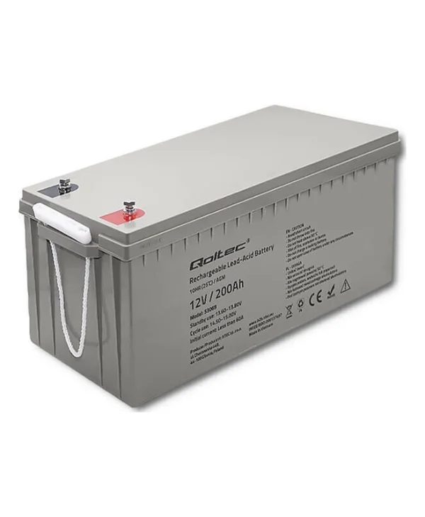 Qoltec Μπαταρία UPS με Χωρητικότητα 200Ah και Τάση 12V 53069