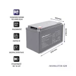 Qoltec Μπαταρία UPS με Χωρητικότητα 100Ah και Τάση 12V 53038 1τμχ - Image 4