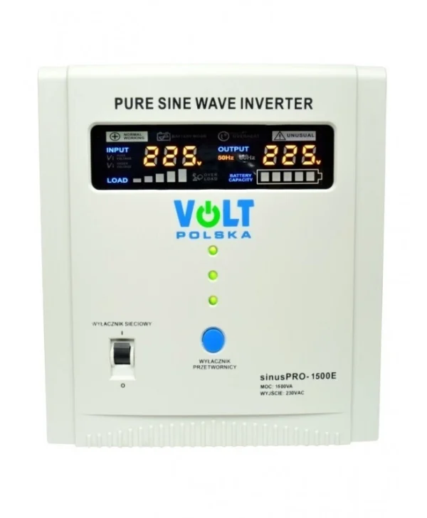 Volt Polska Sinus PRO 1500 E UPS 1500VA 1500W με 2 Schuko Πρίζες 3SP091512E