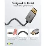 Goobay Braided USB 3.1 Video Cable USB-C male - USB-C / DisplayPort Μαύρο 3m 75709 - Image 2