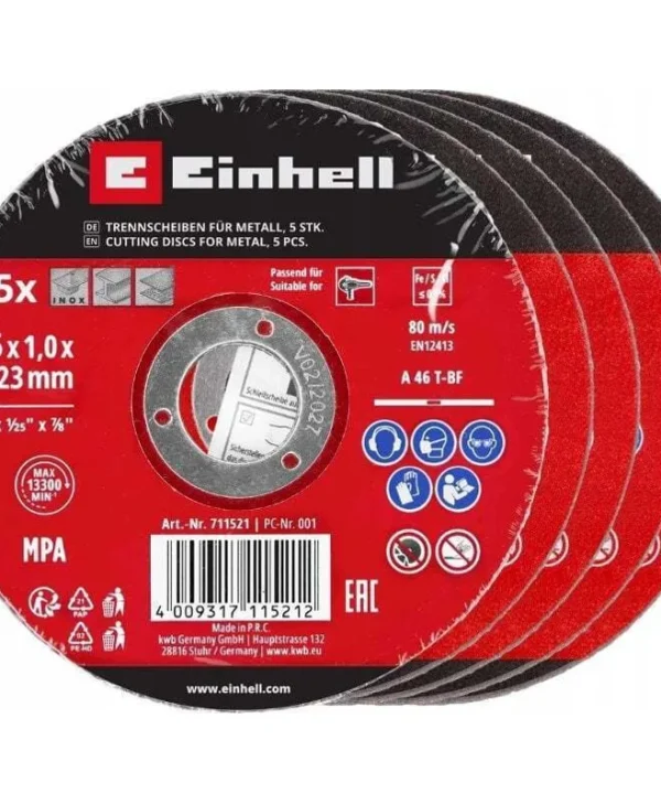 Einhell Δίσκος Κοπής Μετάλλου 5τμχ 711521