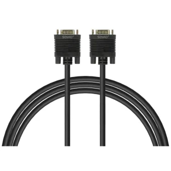 Savio Cable VGA male - VGA male Μαύρο 1.8m CL-202