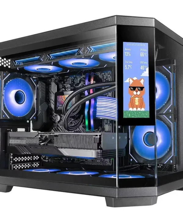 Mars Gaming MC-3TCORELCDM Gaming Midi Tower Κουτί Υπολογιστή με Πλαϊνό Παράθυρο Μαύρο TACMARS-3TCORELCDM