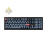 Keychron V6M-D4 Max QMK/VIA V6M-D4 Ασύρματο Gaming Μηχανικό Πληκτρολόγιο με Gateron Jupiter Banana διακόπτες και RGB φωτισμό (Αγγλικό US) Carbon Black