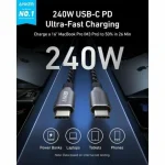 Anker Braided USB 2.0 Cable USB-C male - USB-C 240W PD Γκρι 1m A88E2011 - Image 2