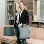 Dicota Tote Bag Eco MOTION Τσάντα Ώμου / Χειρός για Laptop 15.6" σε Γκρι χρώμα D31878-RPET - Image 7