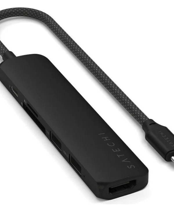 Satechi ST-P6SK USB-A / USB-C Docking Station με HDMI 4K PD Μαύρο O810086361793