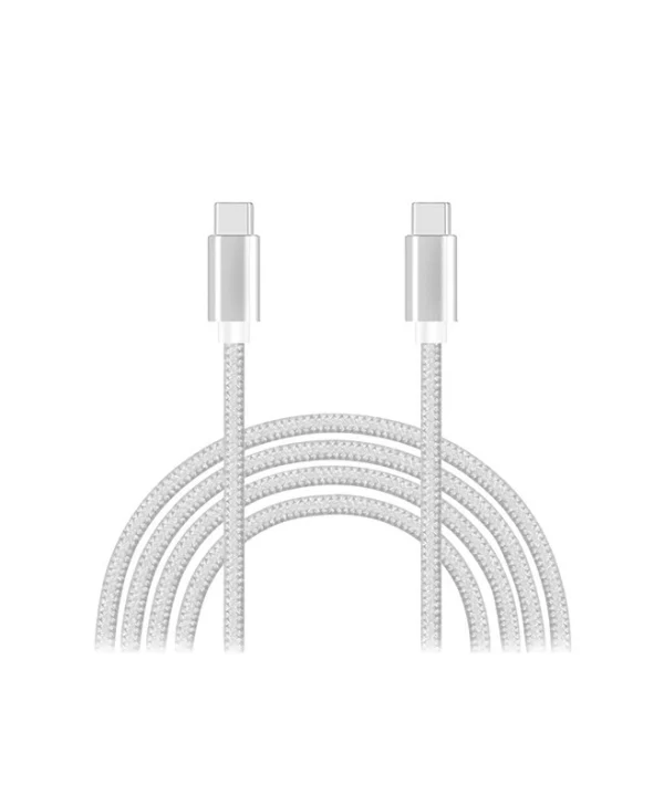 Alkaya USB 2.0 Cable USB-C male - USB-C 65W Λευκό 1m CL-60006