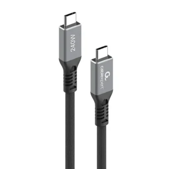 Cablexpert Premium Braided USB 4 Video Cable USB-C male - USB-C 240W PD Μαύρο 0.3m CCBP-USB4-CMCM240-0.3M
