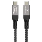 Cablexpert Premium Braided USB 4 Video Cable USB-C male - USB-C 240W PD Μαύρο 0.5m CCBP-USB4-CMCM240-0.5M