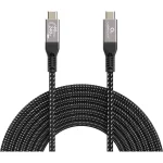Cablexpert Premium Braided USB 4 Video Cable USB-C male - USB-C 240W PD Μαύρο 0.5m CCBP-USB4-CMCM240-0.5M - Image 3