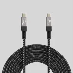 Cablexpert Premium Braided USB 4 Video Cable USB-C male - USB-C 240W PD Μαύρο 0.5m CCBP-USB4-CMCM240-0.5M - Image 4