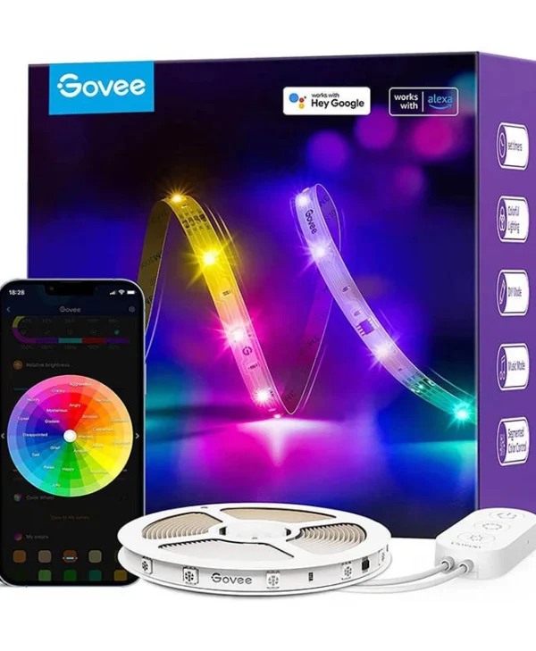 Govee Smart Ταινία LED Wi-Fi 24V RGB Φως 5m με Τροφοδοτικό H618A3D1