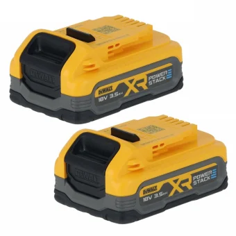 DEWALT Σετ 2 Μπαταριών Εργαλείου Λιθίου 18V με Χωρητικότητα 3.5Ah Powerstack DCBP318S2-XJ