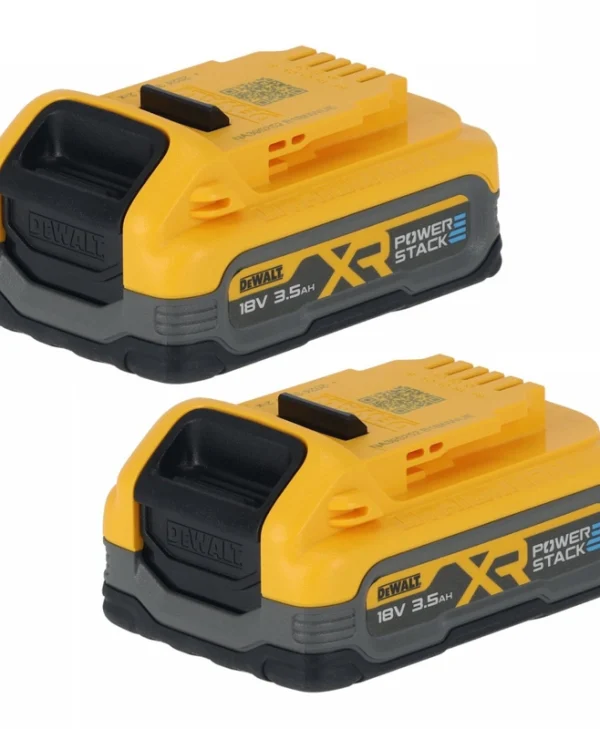 DEWALT Σετ 2 Μπαταριών Εργαλείου Λιθίου 18V με Χωρητικότητα 3.5Ah Powerstack DCBP318S2-XJ