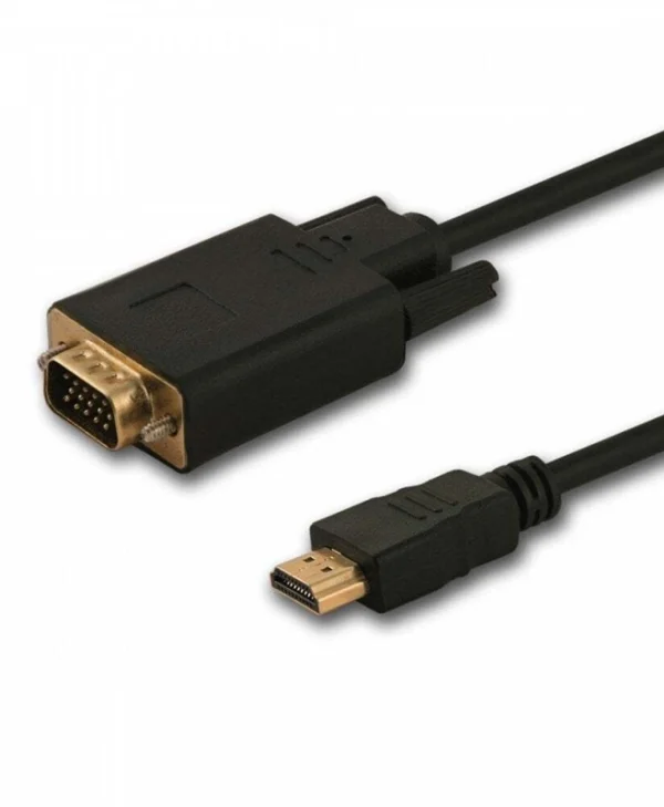 Savio Cable HDMI male - VGA male 1.8m Μαύρο CL-197